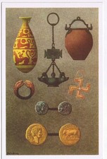 Belgium Illustration Card Our Glorys Historica Ltd Roman Coins Lamps Tableware