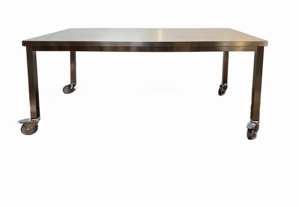 Stainless Steel Rectangle Office Desk with Casters