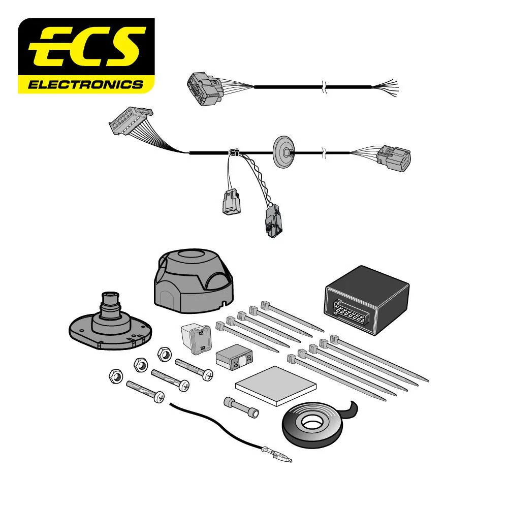 Towbar Wiring 7 Pin FORD Transit Custom With Prep connector June 2016 - FR096B1U