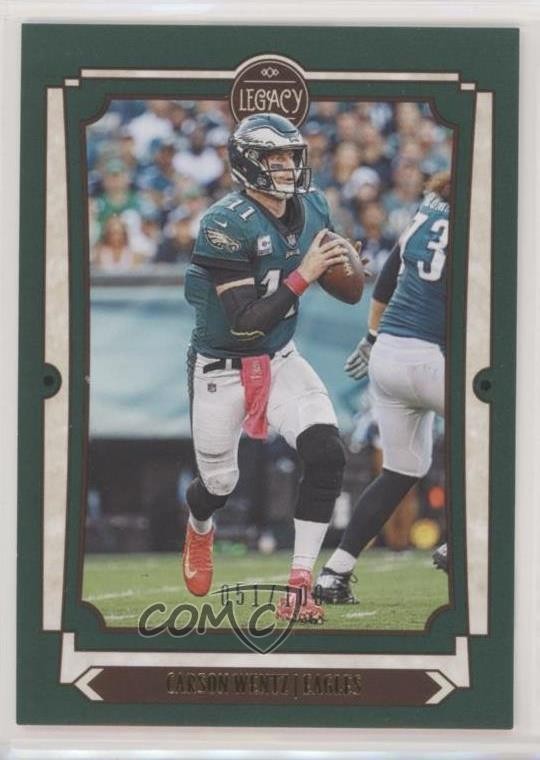 2019 Panini Legacy Green 51/100 Carson Wentz #81 7fb