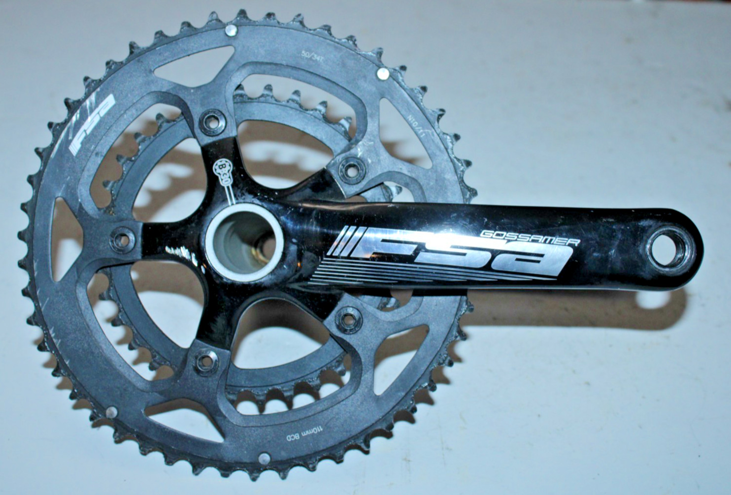 FSA Gossamer MTB Road Crankset Black 175mm 50/34T BCD110 Gra