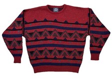 1990’s Jantzen Geometric Aztec Knitted Sweater Pullover Men’s Sz XL USA Made