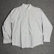 Brooks Brothers 1818 Regent Dress Shirt Mens 17 36/37 Blue White Stripe Non-Iron