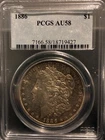 1886 Morgan Silver Dollar PCGS AU 58! Incredible Strike/mirrors! Impaired proof?