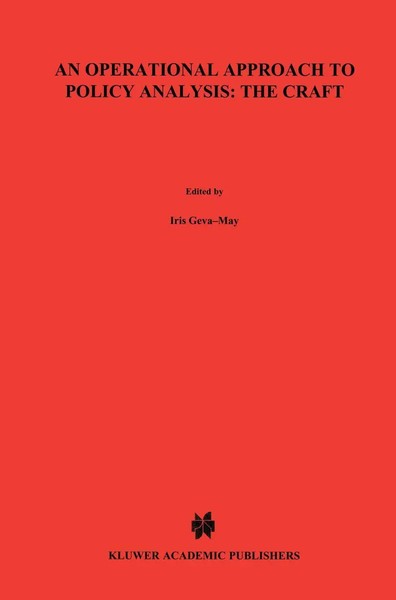 Iris Geva-May | An Operational Approach To Policy Analysis: The Craft | Buch-image
