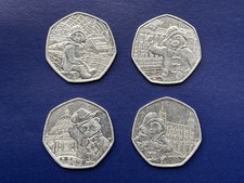 Paddington Bear 50p Collection - Full Set of 4 Circulated UK Coins (2018 2019)