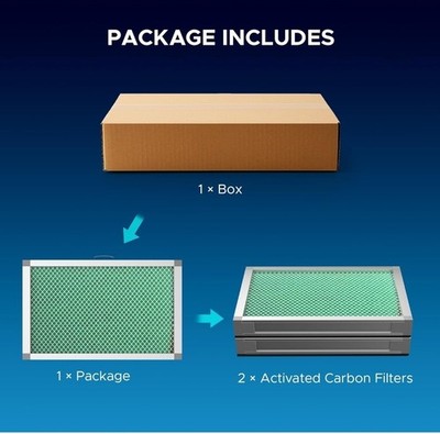 OmTech Activated Charcoal Filter Set of 2 Fume Extractor Air Filter