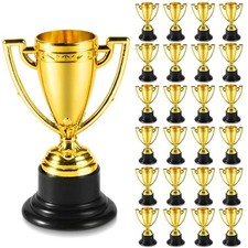 24 Pack Mini Trophies Cups Gold Trophy Award Plastic Trophies for Kid 4 Inch ...