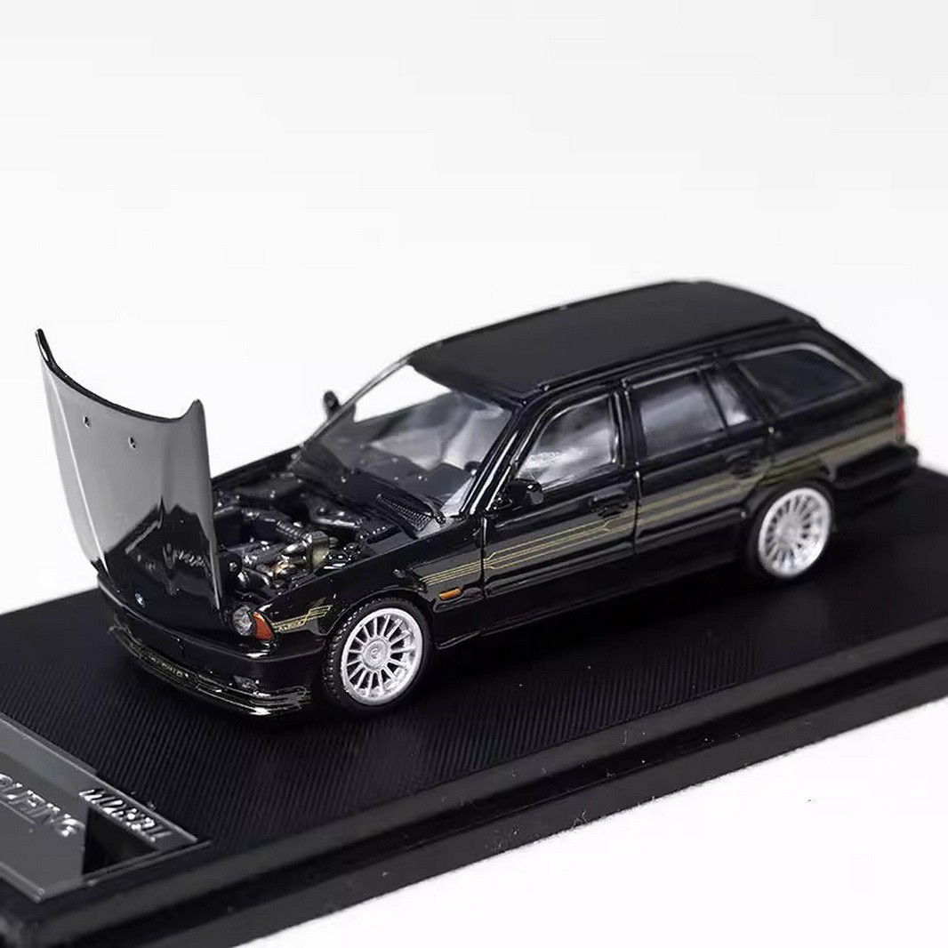 Mortal 1/64 Scale E34 ALPINA B10 Touring Black Diecast Car Model