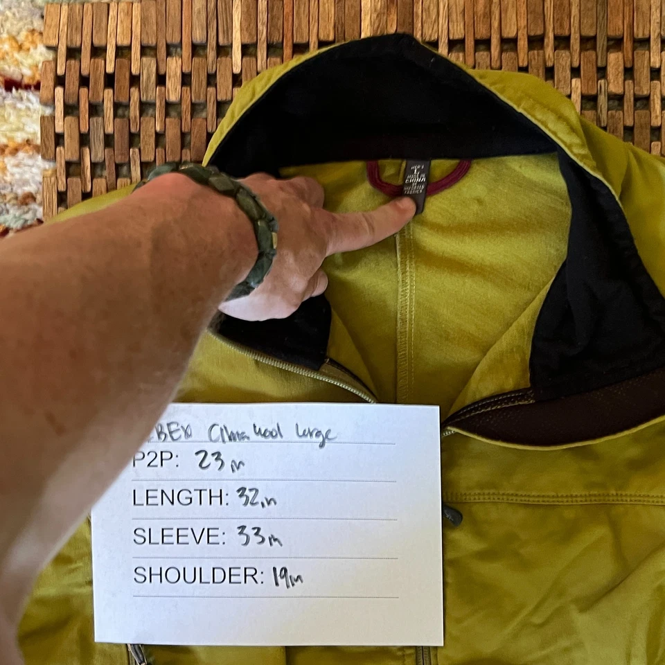 Ibex Climawool Soft Shell Jacket Green Full Zip Men's Size Medium M - Image 3 of 3