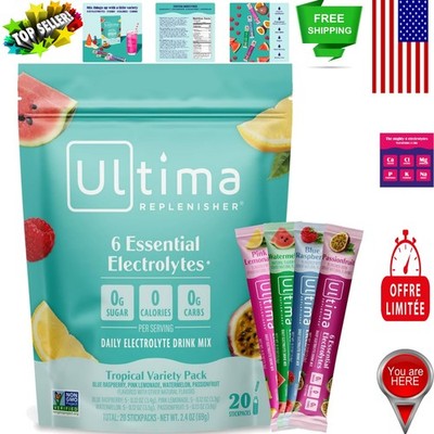 Daily Electrolyte Powder Tropical Variety Pack   Sugar Free with 6 Key Minerals
