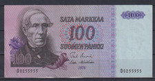 Finland 100 Markkaa 1976 XF++& 332