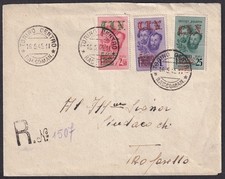 Italia CLN Torino sovrastampa su emissione Bandiera su copertina registrata 1945