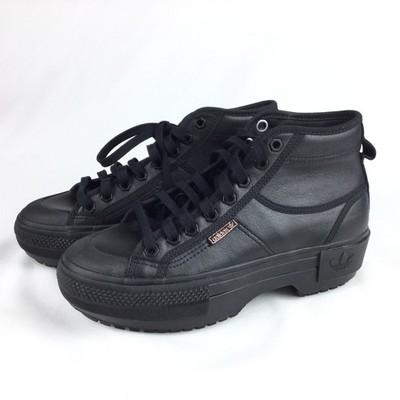 Adidas Nizza Trek Originals Boot Womens 6.5 Black Leather Hi-Top