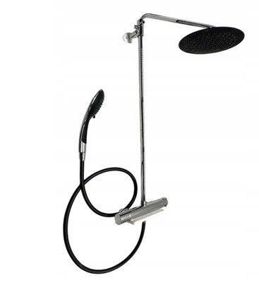 Eisl Grande Vita Duscharmatur schwarz   minimalistisches Design, DX1103CST