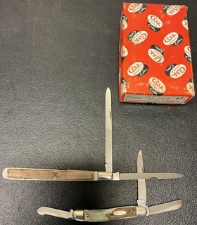 Case XX USA SS 1965 69 #4318HP Stockman Knife #4200 Melon Tester 2blade Delrin