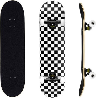 Skateboard 31x8 Zoll Komplette für Kinder Jugendliche Erwachsene, Ahorn-Deck,...