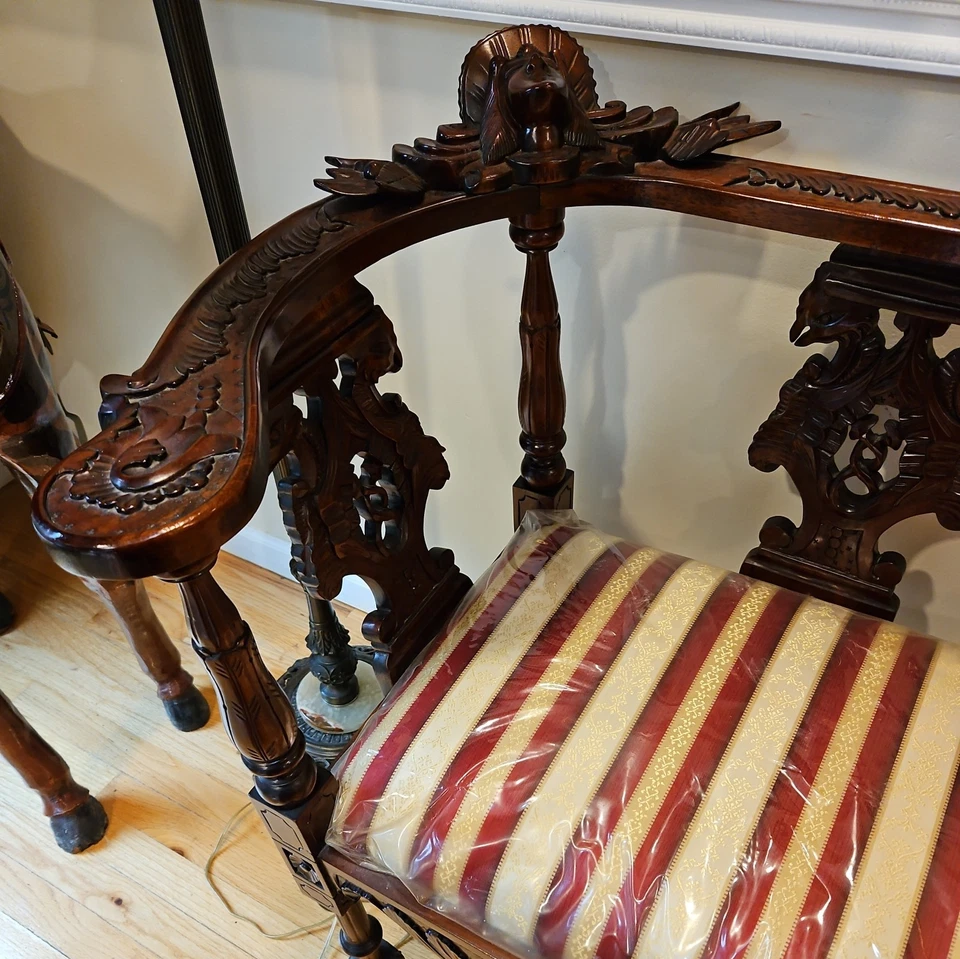 Antiguo banco de caoba  Foto 4 de 4