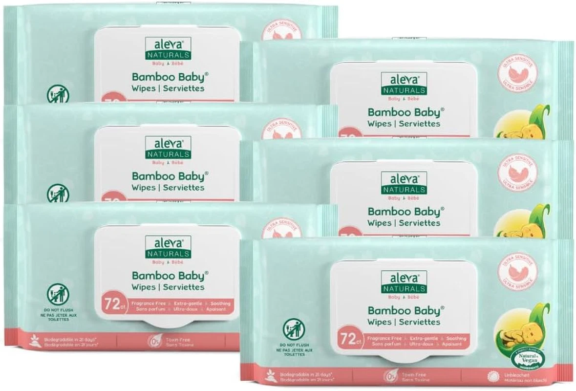Bamboo Baby Sensitive Wipes | Unscented | Extra Strong and Ultra Soft | Natural