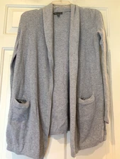 GAP Cardigan  Gray Waffle Weave Shirt Size M