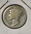 1916 (D or S?) Mercury Dime 10c Silver Possible Key Date Coin Worn At Mint Mark