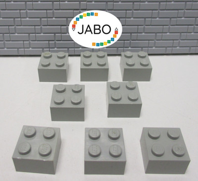 ( E18/6/1) LEGO 8 x 3003 Stein Baustein Basic 2x2 alt hellgrau