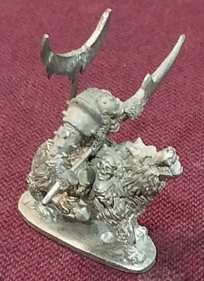 GRENADIER 910 ORC WOLF RIDER CHAMPION FANTASY WARRIORS METAL CITADEL WARHAMMER