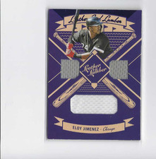 2019 Leather and Lumber Eloy Jimenez Triple Jersey Card #LLT-EJ White Sox