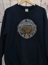 Vintage Mens Medium Navy Crewneck Pullover Sweatshirt Grand Canyon Graphic