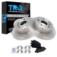 TRQ Rear Ceramic Brake Pad and Rotor Set Compatible with 2000-2004 Toyota Ava...