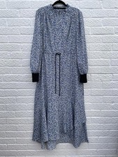 ME+EM Blue Floral Midi Dress Size 16