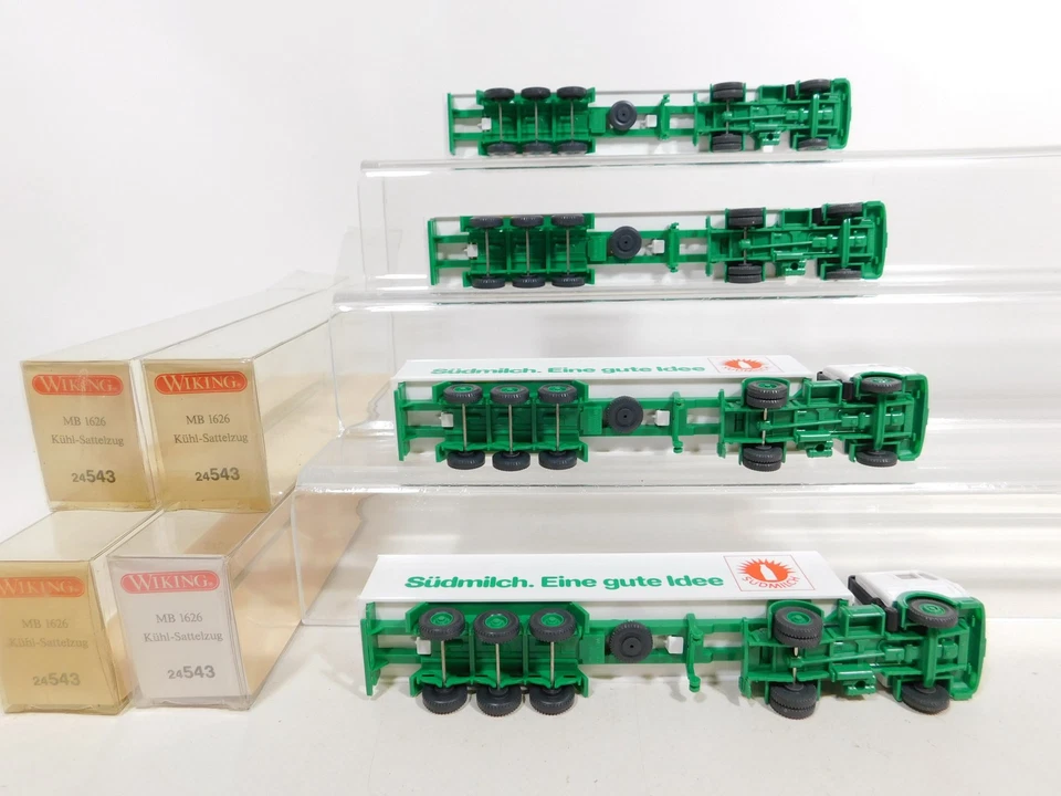 4x wiking H0 1:87 24 543 Cool - Trailer / Sz MB Latte Sud S.G Mint + Box # - Immagine 3 di 4