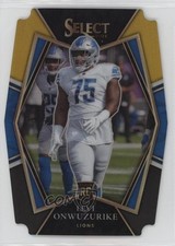 2021 Panini Select Premier Level Black & Gold Prizm Die-Cut Levi Onwuzurike 13wt