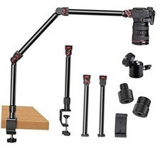Overhead Camera Mount Desk Stand, 3-Section Flexible Overhead Camera Mount Rig