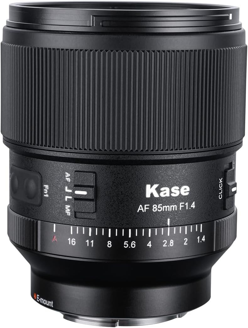 Kase 85mm f/1.4 AF Lens for Sony E Mount 72mm Front Thread Full