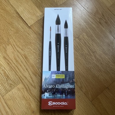 Escoda Alvaro Castagnet Aquarellpinsel Set 2 (1478/1530) Brandneu