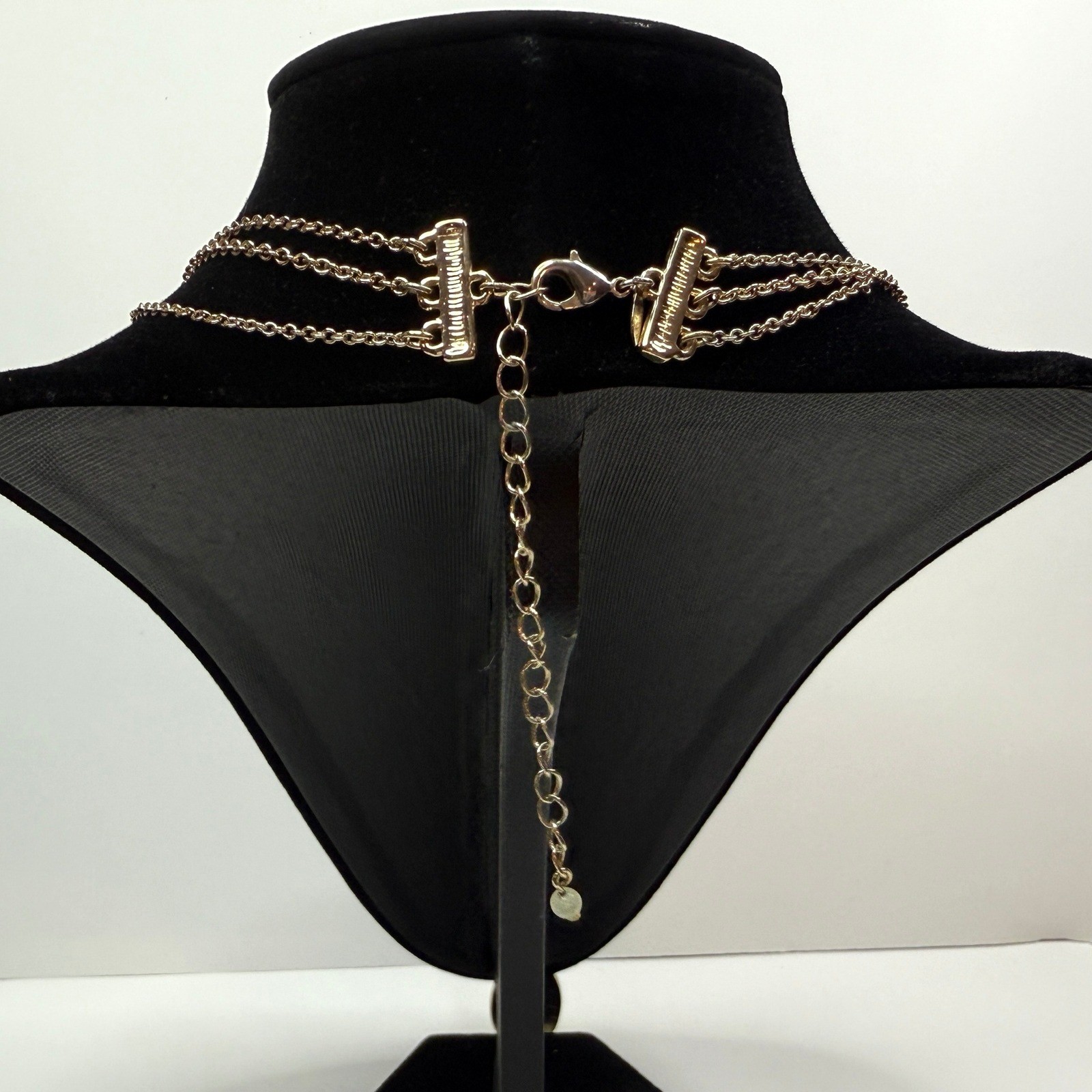 Multi-Strand Layered Statement Necklace Gold Tone… - image 5