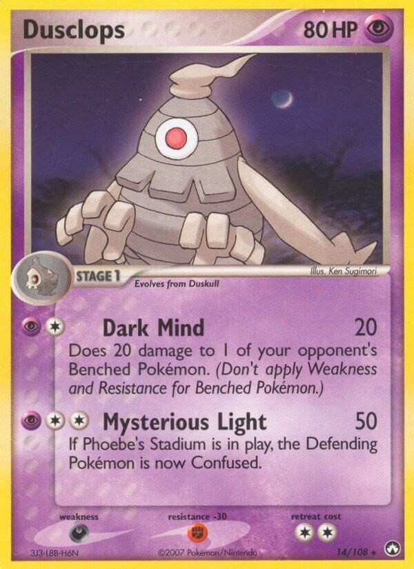 Dusclops Rare Power Keepers 14/108 DM Pokemon TCG