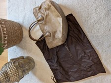 Coccinelle Damen Umhängetasche Leder Hellbraun Schultertasche