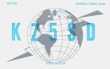Postcard KZ5SD Gamboa, Canal Zone Panama OP Eddie Dollar - Globe 1970 Ham Radio