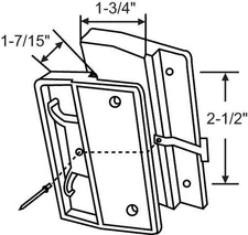 Rite Screen & Metal Industries Black Patio Screen Door Handle 900-17710