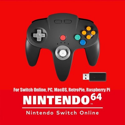 2.4G Wireless N64 Switch Controller for Switch Online Switch 2 Raspberry Pi PC