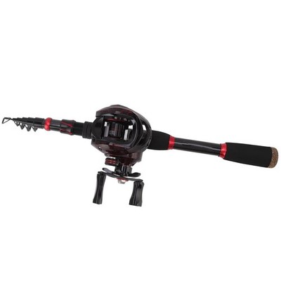 Fishing Rod And Reel Combos Carbon Fiber Telescopic Fishing Pole Lures Kit SET