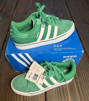 Adidas Campus Vulc Green White Sneakers Men s 7.5 Women s 8.5 JQ0052 New