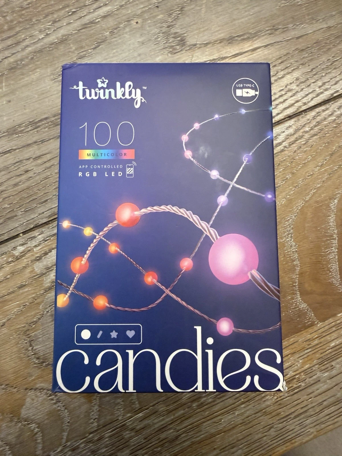 Twinkly Candies 100ct LED Smart Light String Color Changing NIB Room Decor Fairy