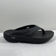 Oofos Original Unisex Recovery Thong Flip-Flop Sandals Black Sz 38 W 7 M 5 Soft