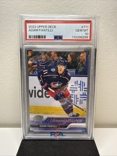 2023 Upper Deck Young Guns Adam Fantilli #711 PSA 10 RC Blue Jackets Rookie 🇺🇸