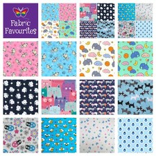 Polycotton Fabric: Zebras, Elephants, Cats, Dogs, Bees, Butterflies & Ladybirds