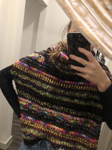 anthropologie rainbow sweater sz xs/s 