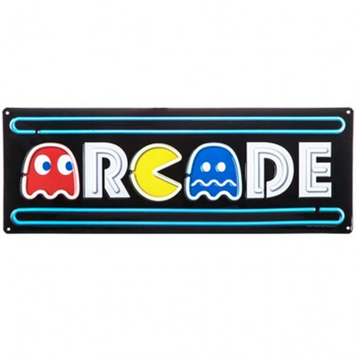 ARCADE Metal Embossed Sign PAC MAN  MIDWAY ARCADE VIDEO GAME ATARI 7" x 20" NEW